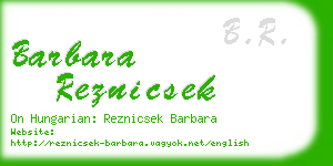 barbara reznicsek business card